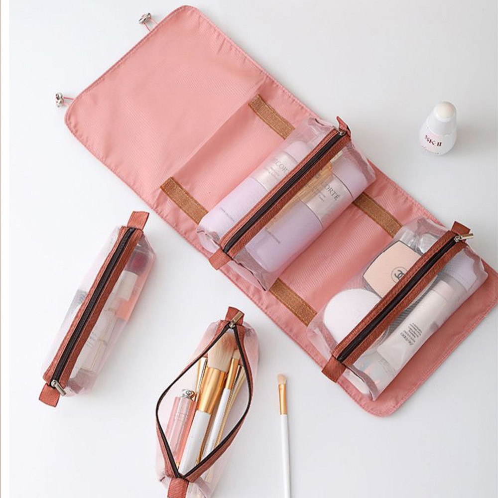 Tas Kosmetik 4 in 1 Toiletry Bag Anti Air Washbag Toiletries Waterproof cosmetic make up