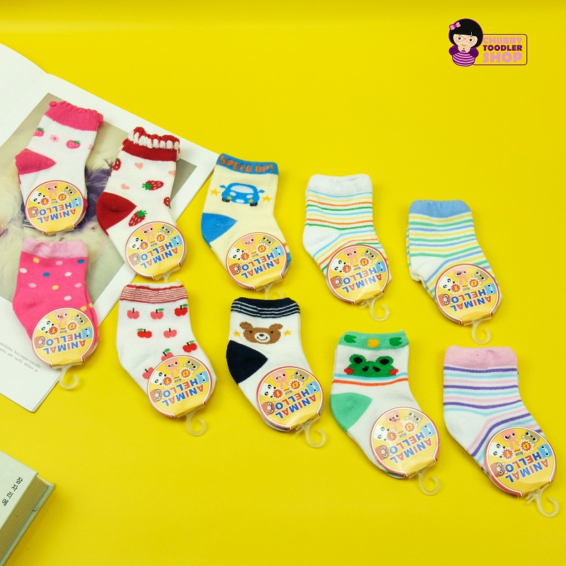 Kaos kaki Pendek Anak Bayi Laki laki perempuan Import Kaus kaki Balita 3pcs SC2133