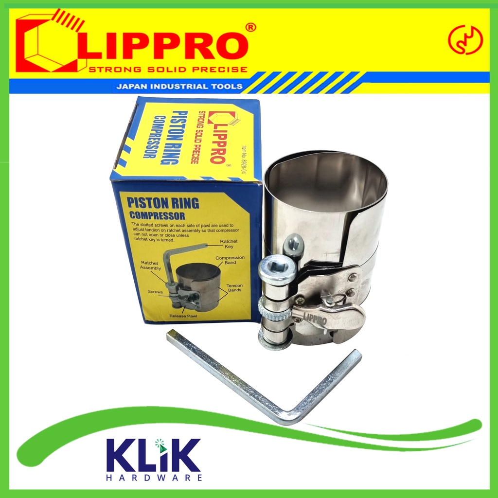 Lippro Piston Ring Compressor 4&quot; - Alat Buka Press Piston Ring Seher 4 Inch