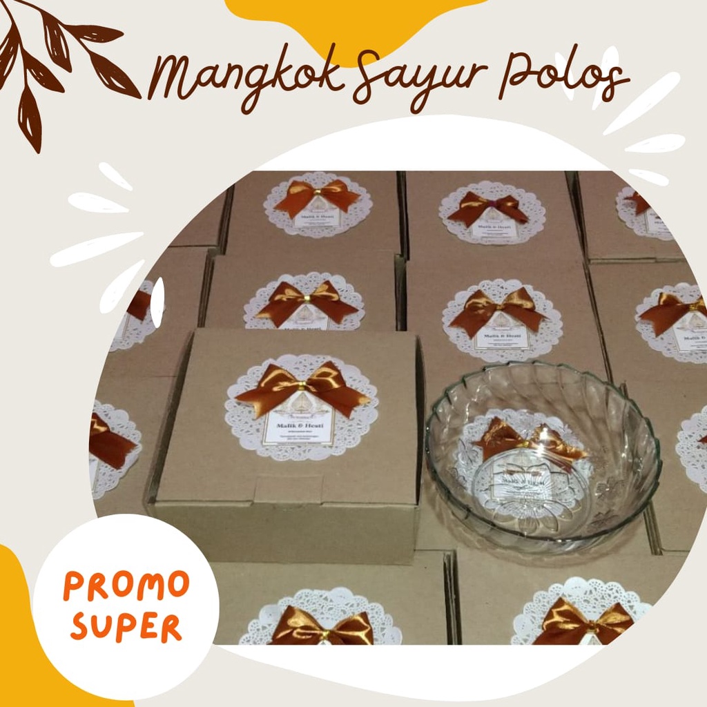 mangkok sayur kemas dus Souvenir Mangkok Bening Souvenir Mangkok Besar Souvenir Mangkok Pernikahan