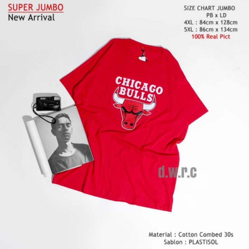 Kaos Tshirt Super Jumbo Chicago Bulls Fulltag Label