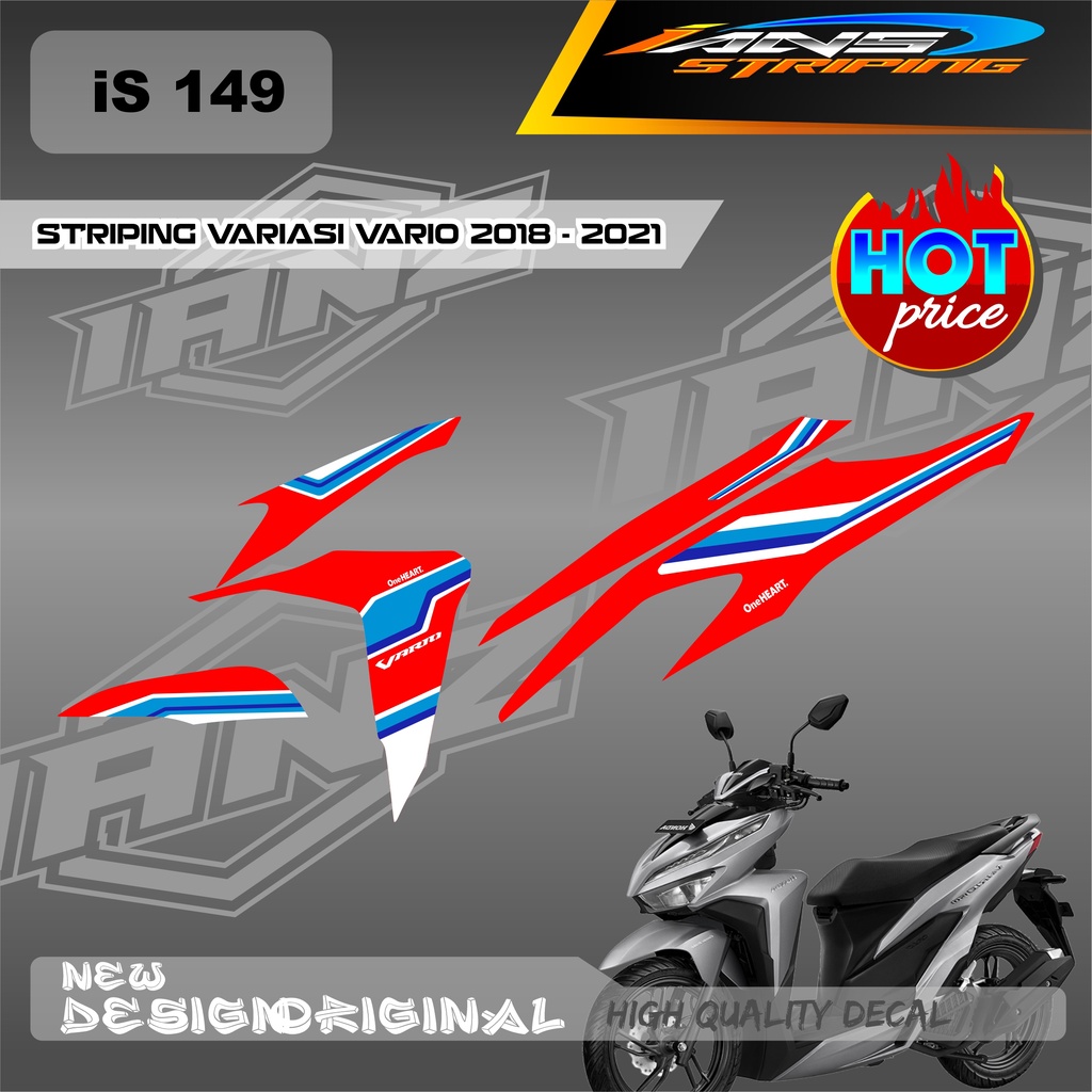 DECAL STRIPING LIST VARIO TECHNO 110 OLD / HONDA VARIO TECHNO 110 MENGGUNKAN BAHAN BERKUALITAS /  TIDAK MUDAH PUDAR / DECAL KERETA VARIO TECHNO  IS149