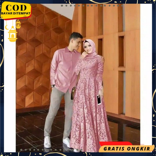 Cp Suami Istri Sarimbit Ghamis Games Syar'I Capel Lebaran Couple Casual Copel Premium Sarii Bj Musli