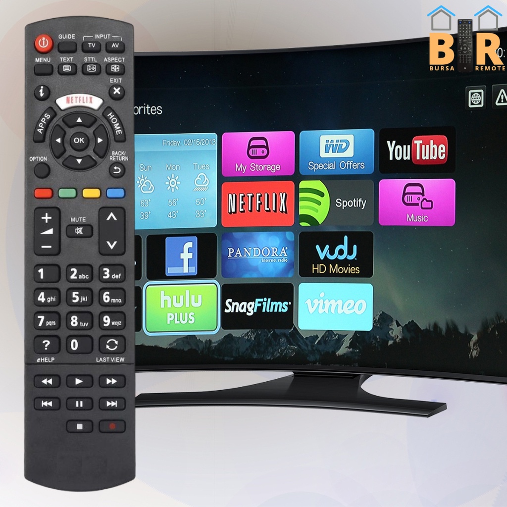 Remote Smart TV Multi Panasoni LCD LED Vierra Netflix 330TR Tanpa Setting