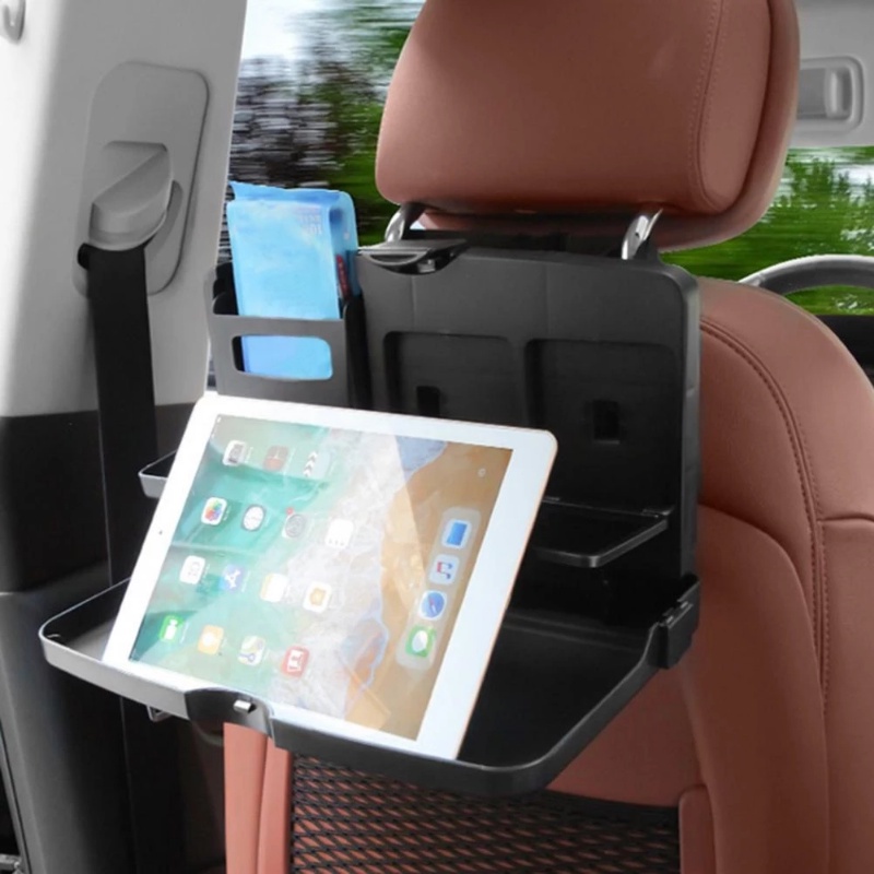 Sandaran Kursi Mobil Gantung Nampan Makan Auto Back Seat Bracket Auto Storage Accessories Multifungsi Kreatif Back Rear Seat Holder Universal Makanan Minum Foldable Storage Shelf