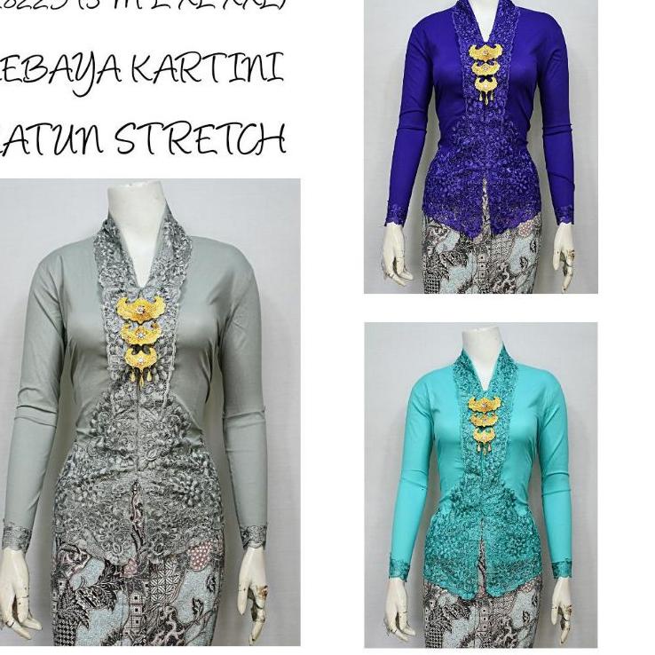 ۞ Indah KEBAYA KARTINI MODERN LENGAN PANJANG BORDIR SENADA KATUN STRETCH KEBAYA WISUDA KEBAYA KATUN 