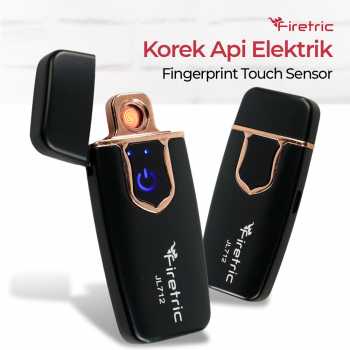 Korek Api Elektrik Fingerprint Touch Sensor Baterai Isi Ulang USB / Korek Sidik Jari Unik Keren Korek Api Tanpa Gas / Korek Api Mancis Pemantik Elektrik Lighter Fingerprint Touch Sensor Rechargeable / Korek Api Bara Premium Fingerprint Touch Sentuh Jari