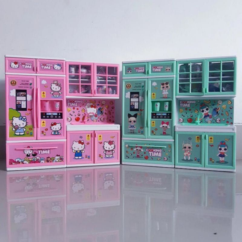 Mainan Anak Perempuan Happy Kitchen Masak Masakan Cooking Play Set / Playset Miniatur Dapur Modern Kitchen Set