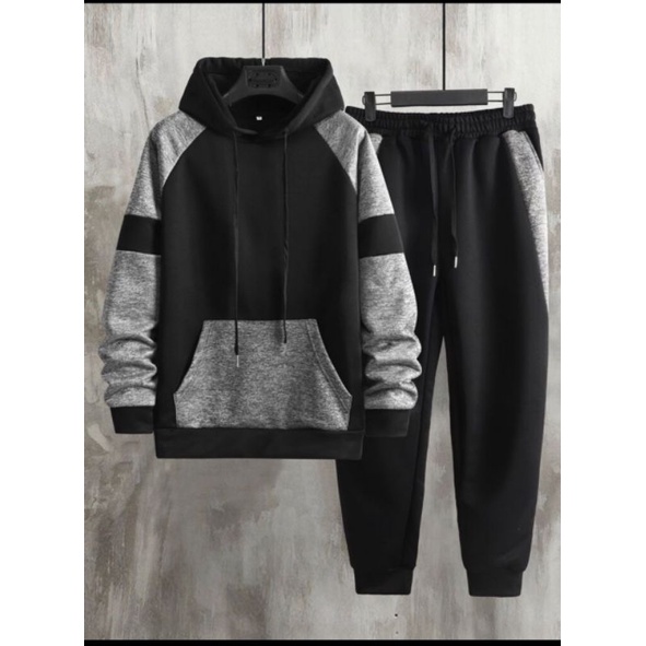 STELAN ( JACKSON ) STELAN DEWASA 1 SET SWEATER HODDIE + CELANA PANJANG JOGGER MODEL TERBARU