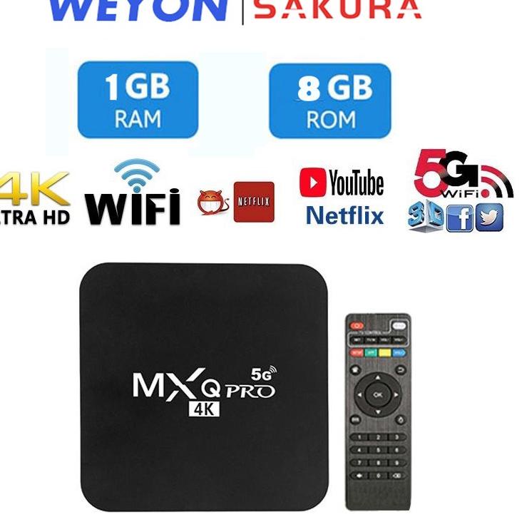 Terlaris Weyon Sakura STB Androird Tv box RAM 1GB ROM 8GB 5G Wifi Android 10.0 Full Baru Tv Box