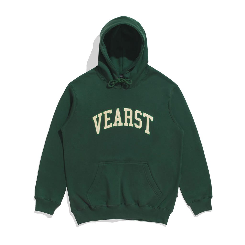 Vearst Sweater Hoodie Text Green Emerald Good Quality