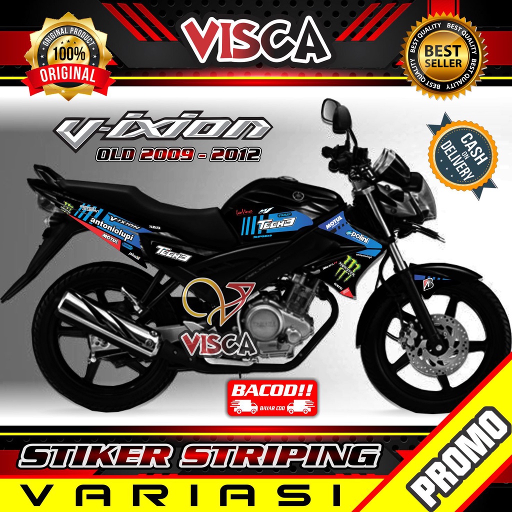Stiker Striping Vixion Old Variasi Tech 3