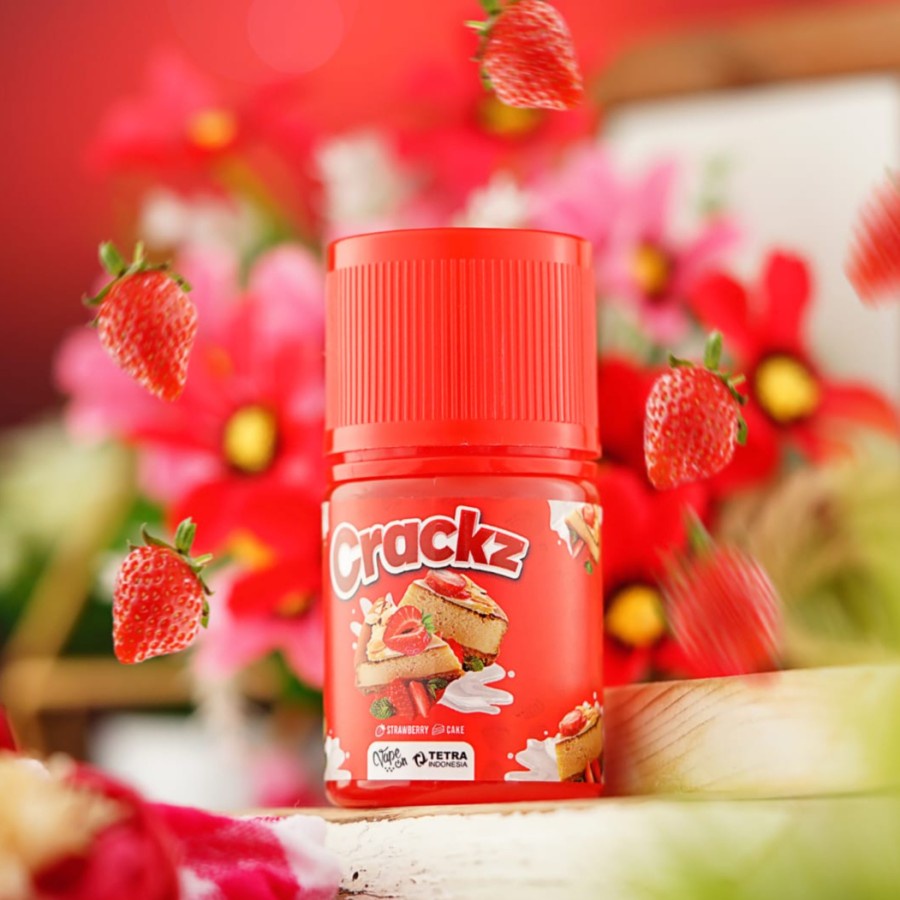 NEW LIQUID CRACKZ V5 60ML STRAWBERRY CAKE - FREEBASE