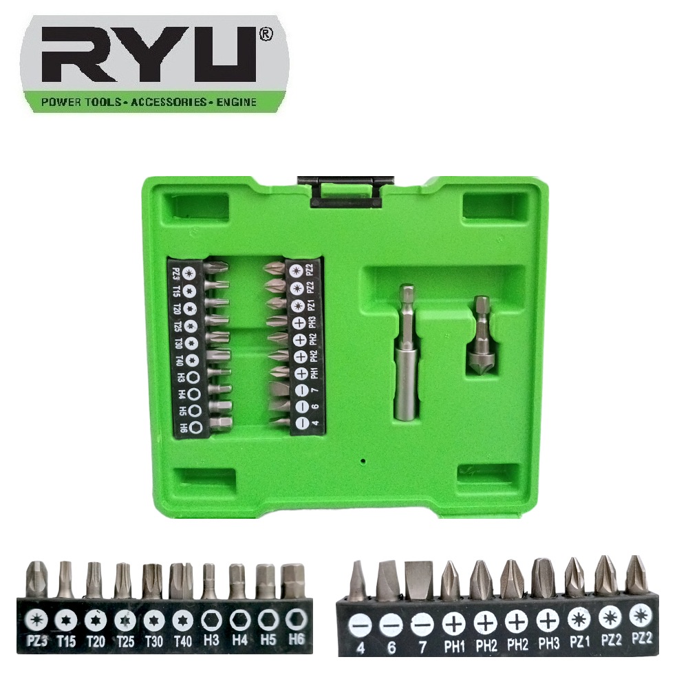 PROMO Mata Bor + Mata Obeng Variasi HSS RYU Mata Bor Kombinasi Set 41 Pcs - Mata Bor Set MATA BOR LENGKAP