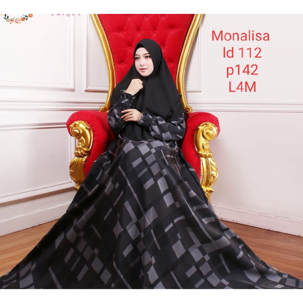 cubika gamis syarii monalisa set khimar 2ceruty bebydoll 2 layer