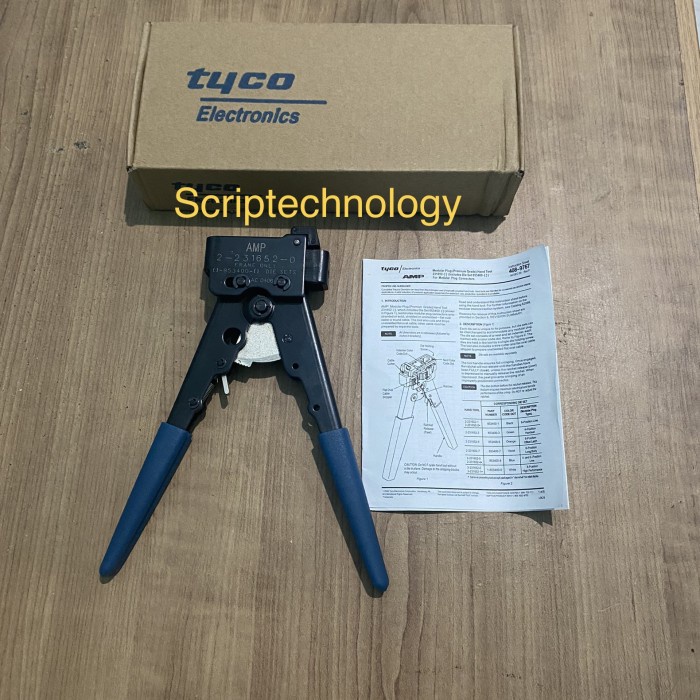 Crimping Crimping Tang Tyco Amp Modular Plug Rj45 Hand Tool 2-231652-0