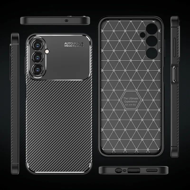 Case Samsung Galaxy A33 A53 A73 A14 A24 A34 A54 5G Softcase Carbon Autofocus Original