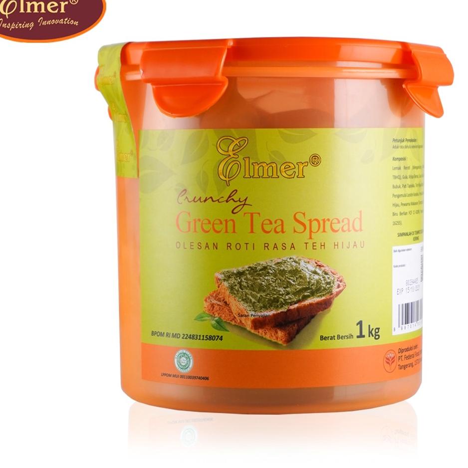 

☁ Elmer Spread Crunchy Greentea 1 kg | Selai Roti, Kue, Bolu ➶