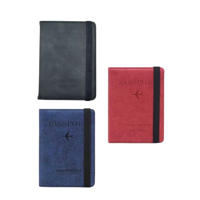 Dompet Paspor Travel Wallet Passport Cover RFID Protection