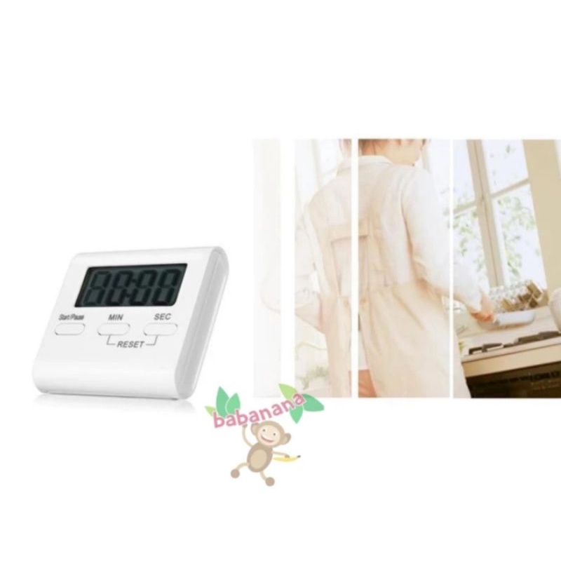 Taffware Timer Masak Dapur Countdown Digital Alarm Clock - T10 - White