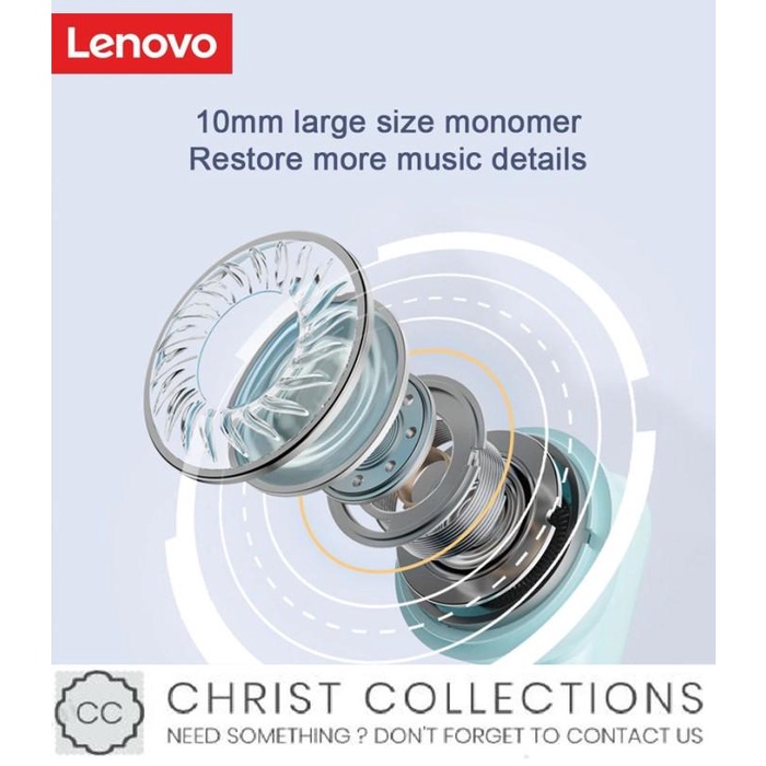 Lenovo True Wireless Bluetooth Earphone Mini Earbuds Tws Lp1 Pro