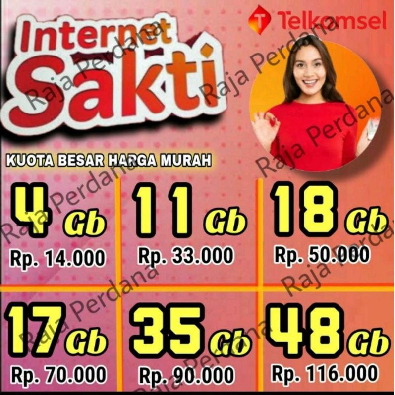 Kartu Perdana Internet Sakti Telkomsel 4GB/11GB/18GB | 35GB | 48GB Unlimited