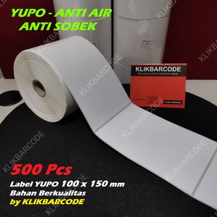 

LABEL YUPO 100 X 150 MM - 500pcs A6 - TAHAN AIR TAHAN GORES - TAHAN CUACA