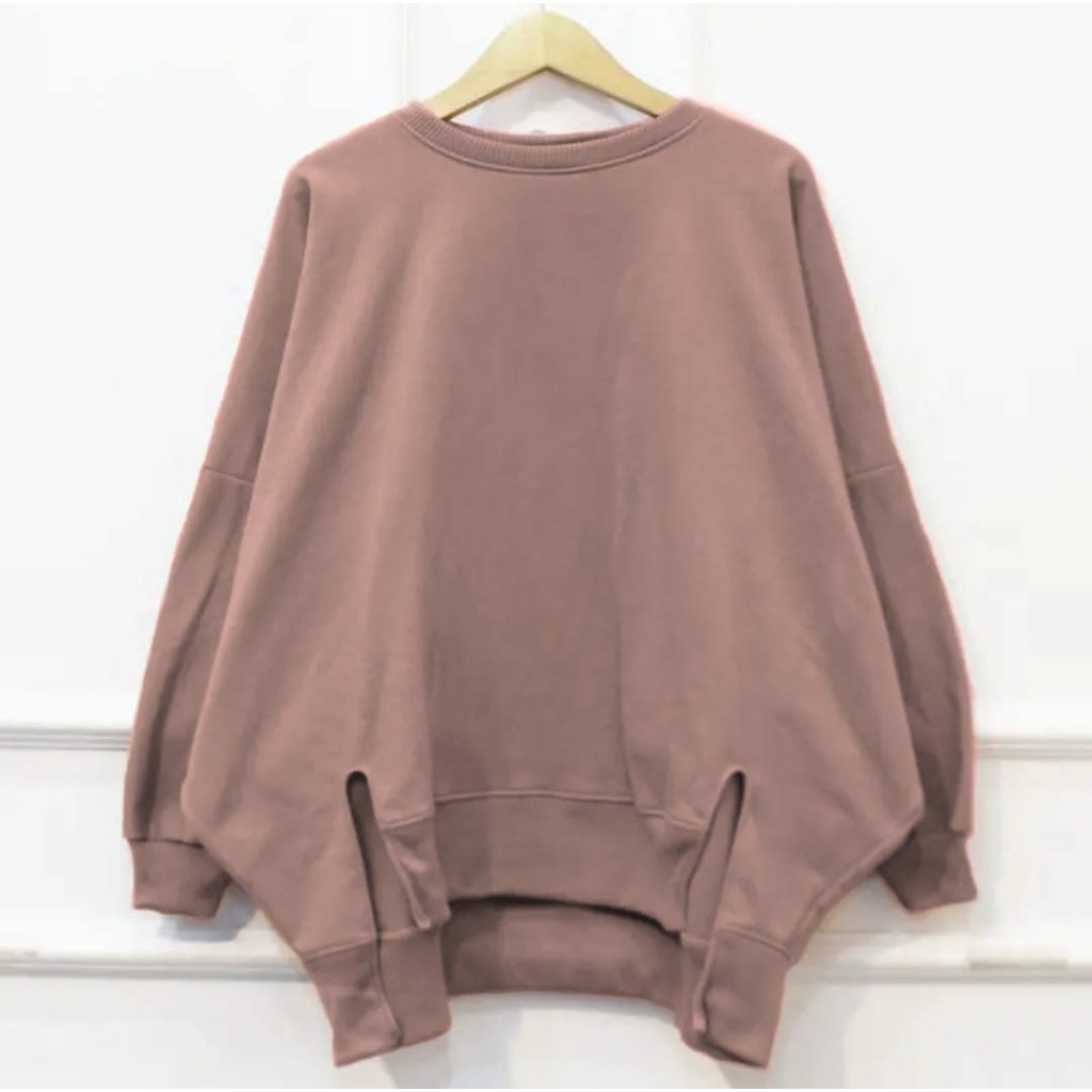 Sweater Oversize XXXL Sweater Belah Pinggir Wanita Bigsize - Swetaer Polos Oversize Terbaru