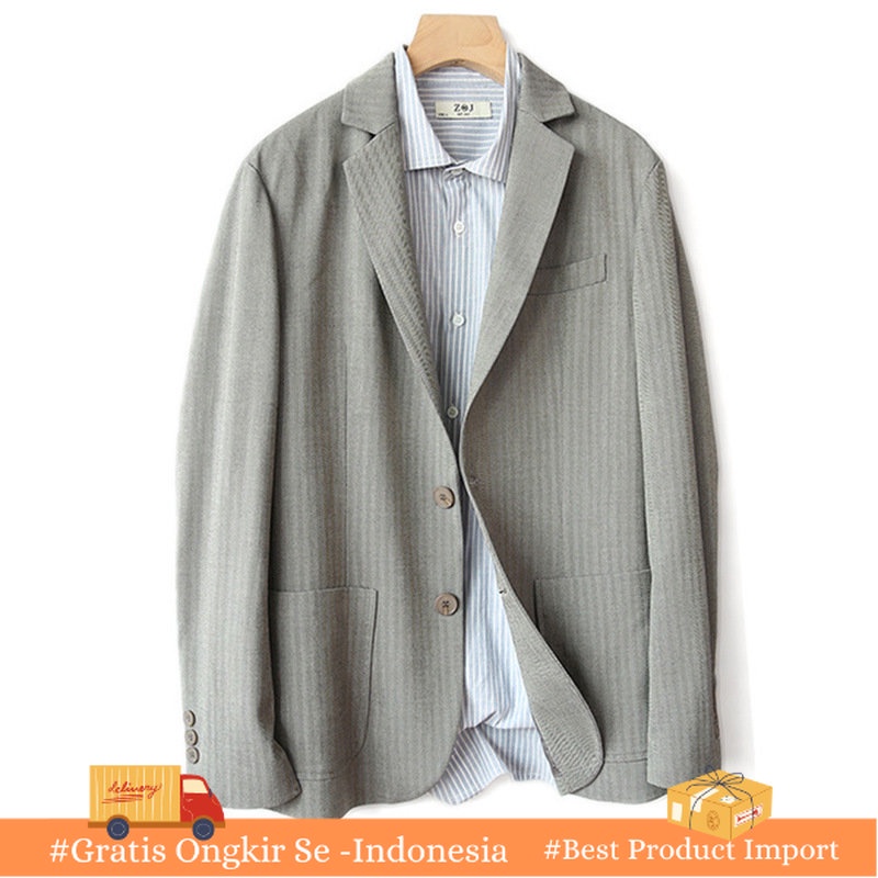 Jas Kantor Pria Zoj Kualitas Herringbone    Wol    2023      Import Berkualitas
