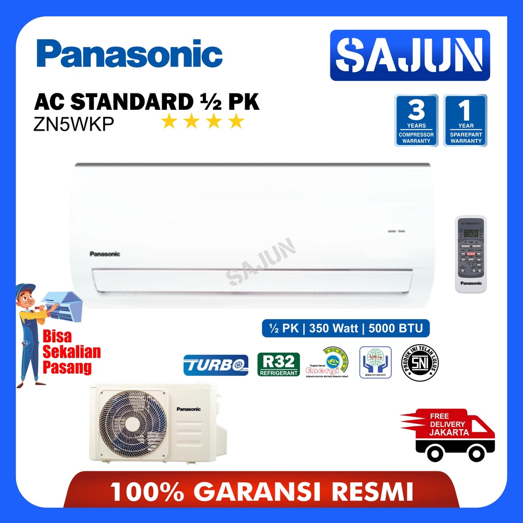 Panasonic AC Split 1/2 PK CU-ZN5WKP AC Split 0.5 PK Freon R32 ZN5WKP