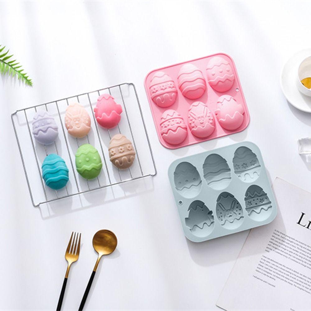Solighter Easter Silicone Mold DIY Cetakan Sabun Dekorasi Liburan 6rongga