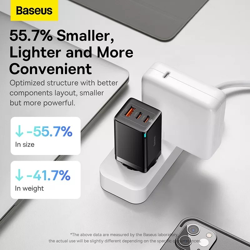 Baseus Gan 5 Pro 3 Output Charging Qc 3.0 4.0 Gan Fast Charging Ori