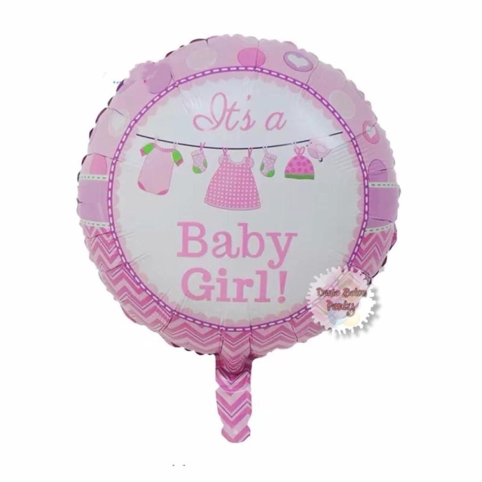 Balon Foil Bulat Baby / Balon It's a Girl Boy / Balon Foil Baby Shower