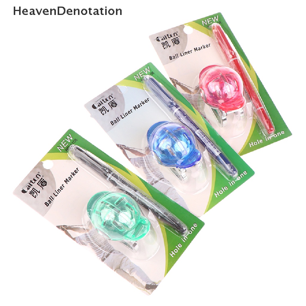 [HeavenDenotation] 1pcs Bola Golf Line Marker Pen Gambar Menandai Keselarasan Alat Golfers Tool HDV