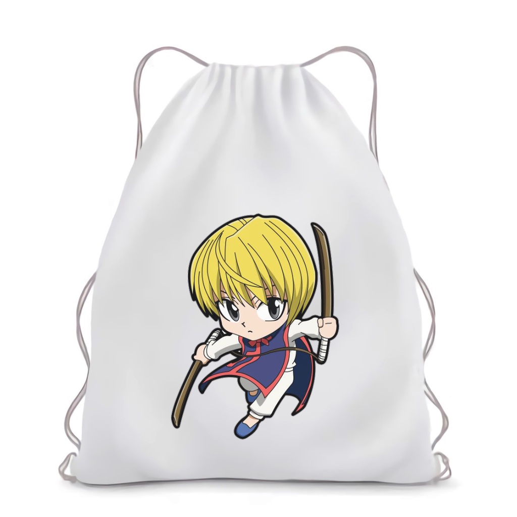 BISA CUSTOM NEW HUNTER X HUNTER Stringbag Ransel Serut anime manga merchandise Jepang || KiiyoomiiI ||