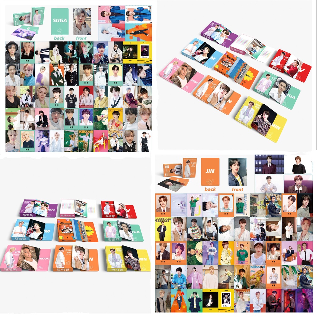 55pcs/box Bangtan Boys Album DYNAMITE Butter Photocards V JK RM JIN JIMIN H-HOPE SUGA Lomo Kartu B T S Kpop Postcards