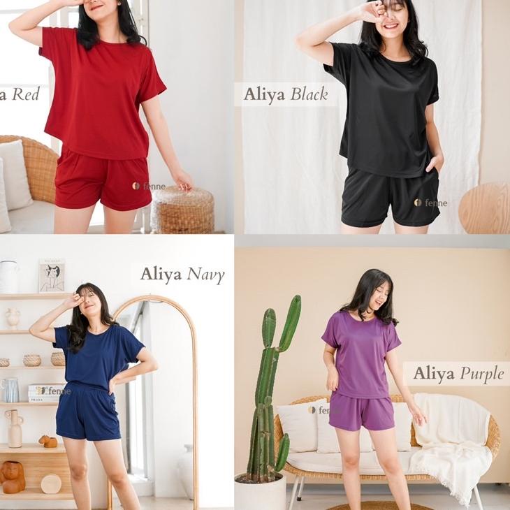 [ COD ] Fenne - Baju Tidur Wanita / Piyama / Baju Rumah Wanita Aliya Set