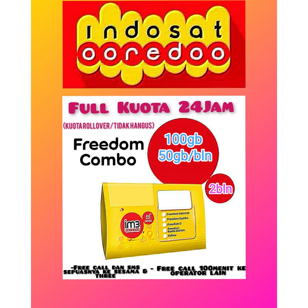 KARTU PERDANA FREEDOM INTERNET SENSASI 50GB/30Hari
