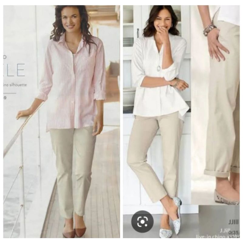 j jill pants    celana panjang khaki