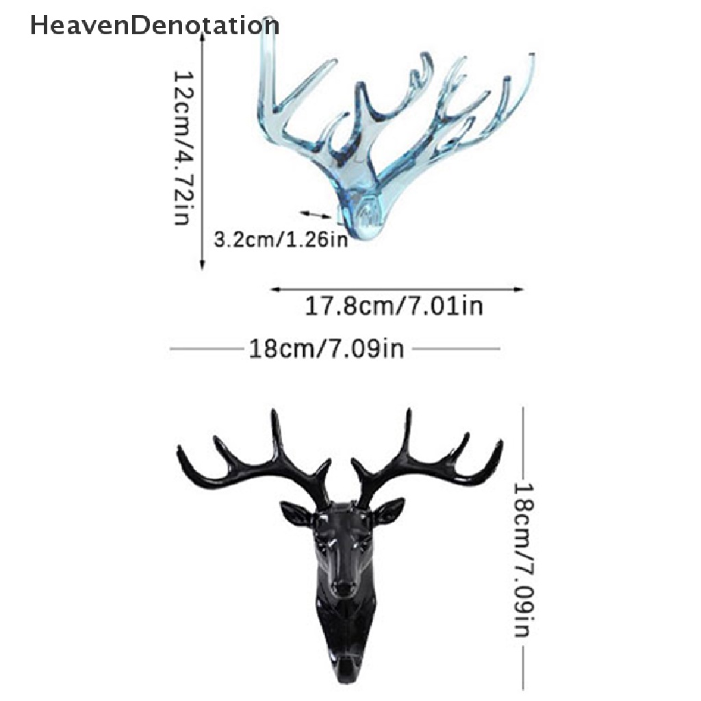 [HeavenDenotation] Gantungan Dinding Vintage Hook Tanduk Kepala Rusa Untuk Gantungan Baju Topi Syal Kunci HDV