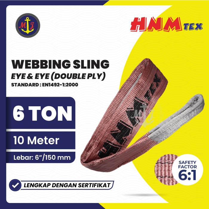 WEBBING SLING 6 TON X 10 METER