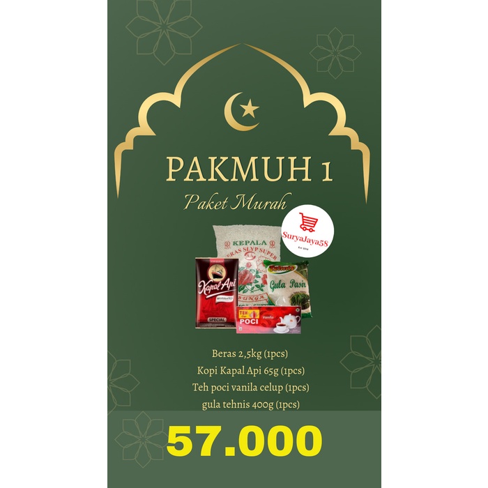 

(COD) Paket sembako / Parcel Lebaran / Paket Ramadhan / Paket sembako murah - PAKMUH 1