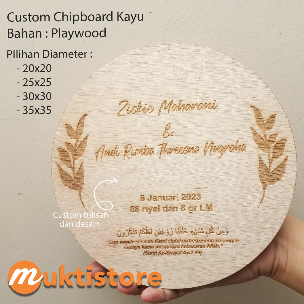 kayu nama hiasan box mahar | scrabbook | kayu grafir nama bulatan mahar hiasan kayu rustik mahar diy