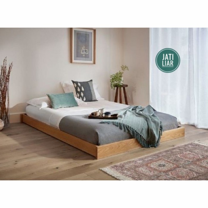 Terlaris Dipan Kayu Mahoni / Tempat Tidur Pendek Kayu Model Jepang Minimalis