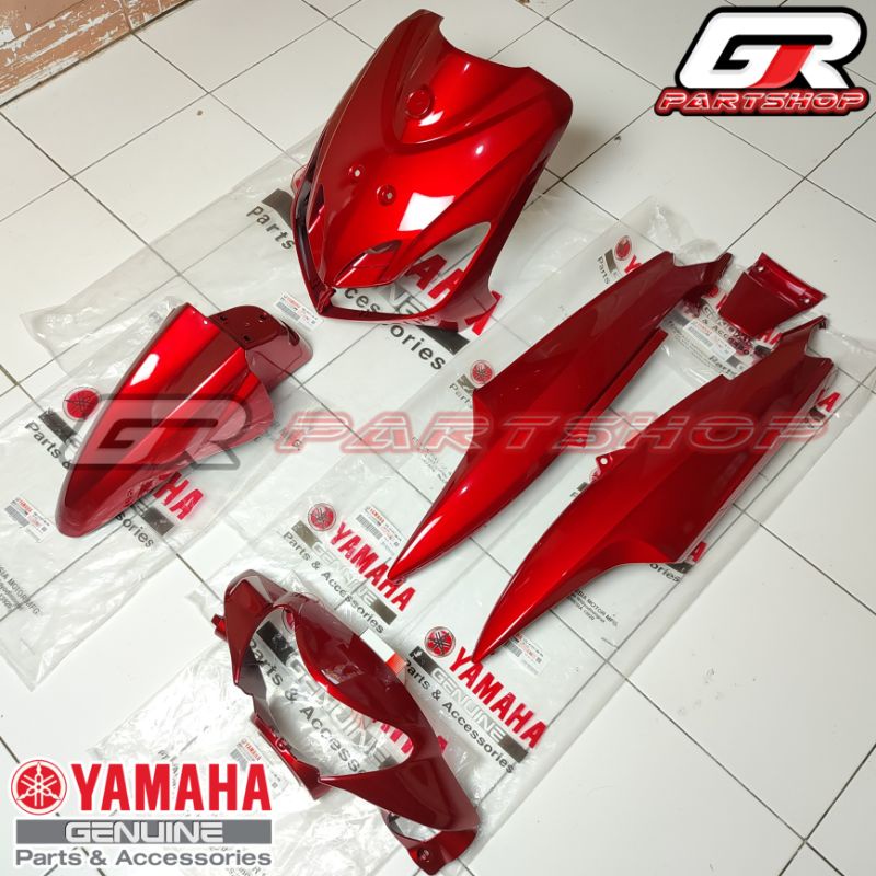 body halus full set merah maroon mio smile ori ygp original yamaha merah maron fullset