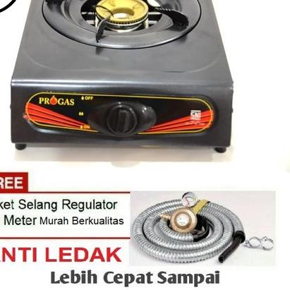 ♥ Kompor progas  1 Tungku / Kompor Gas 1 Tungku & FREE Selang gas Paket Regulator ✽