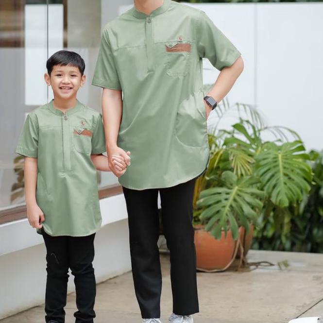 ♂ Koko pakistan couple ayah dan anak Hijau Sage ☝