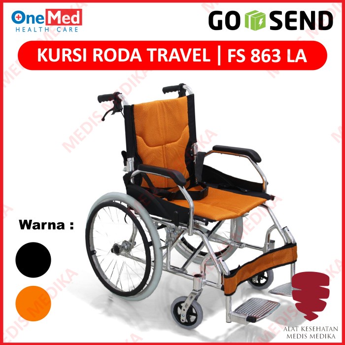 GOJEK ONLY Kursi Roda Traveling Onemed Sakura Ban Besar Haji Umroh Lipat Travel Wheel Chair Travelling