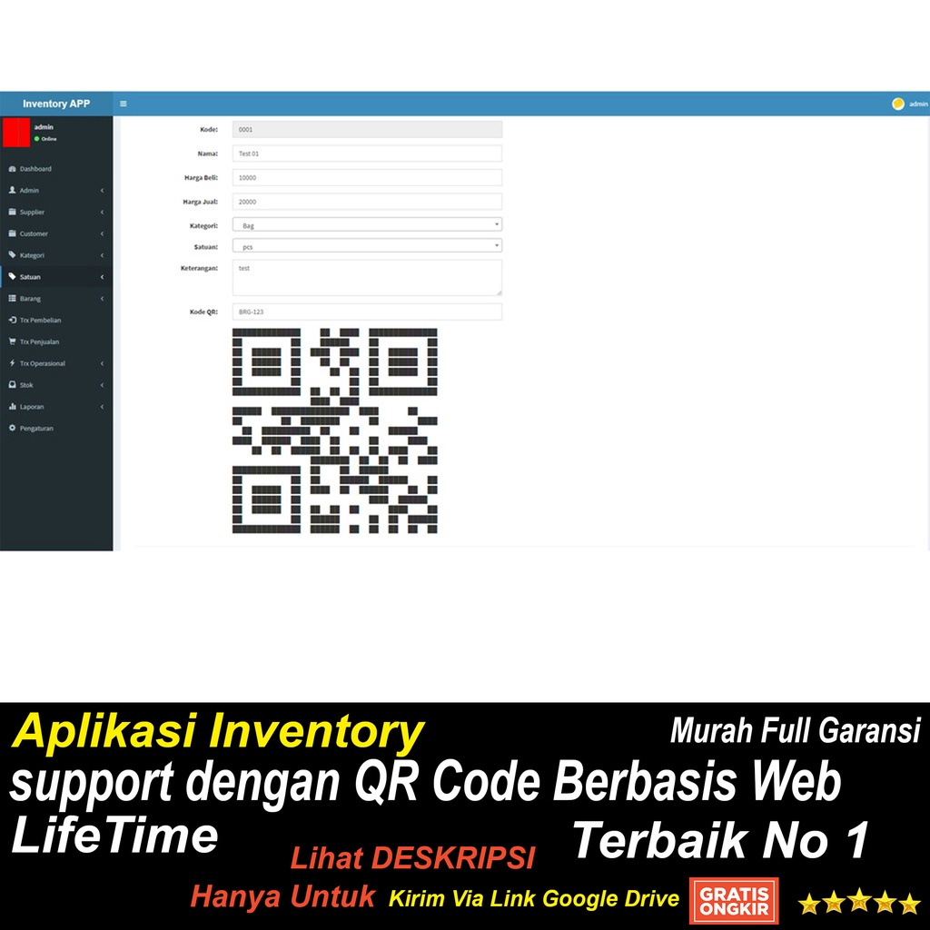 Aplikasi Inventory support dengan QR Code Berbasis Web