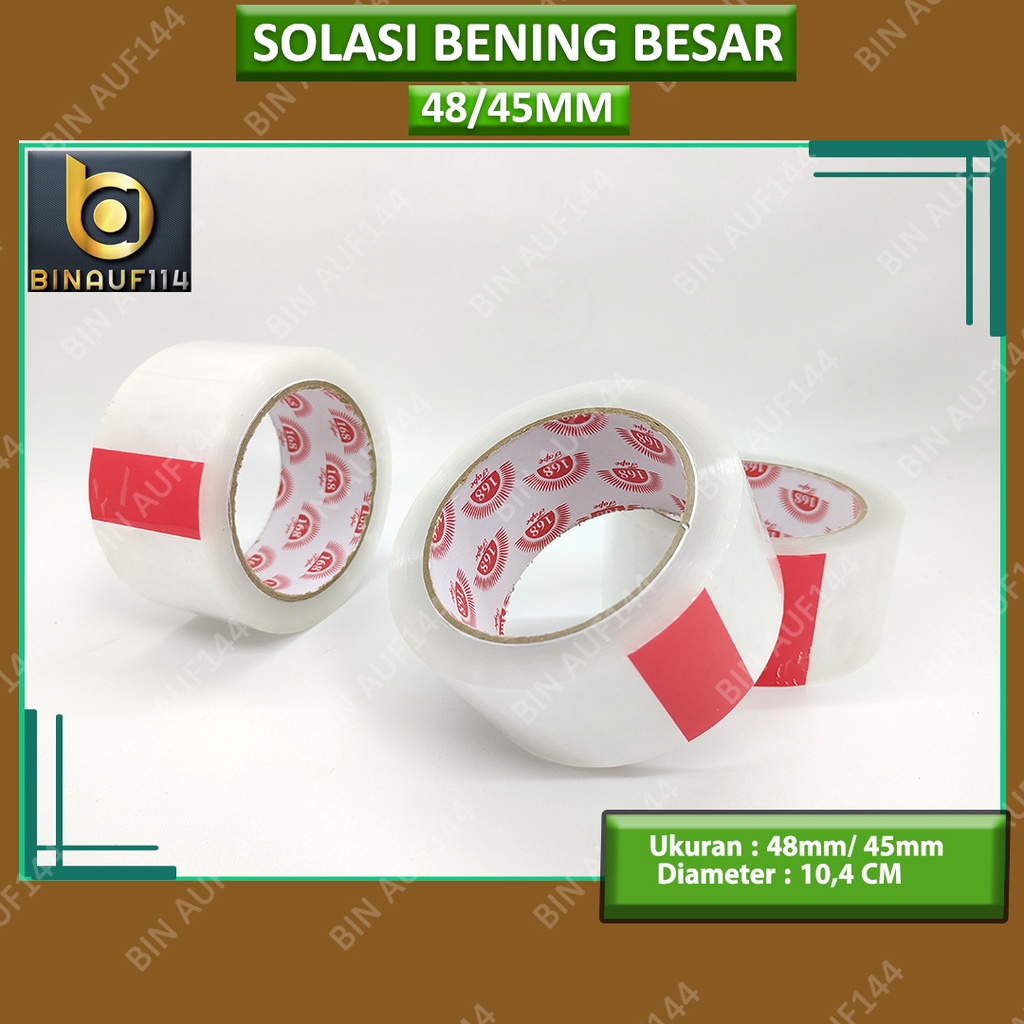 

Isolasi Bening merk 168 Ukuran 45mmx85yard/Lakban Bening/Binauf114 (Grosir)